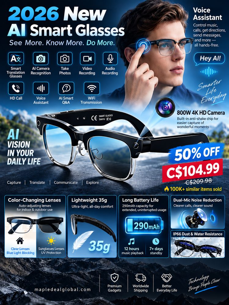 2026 AI smart glasses promotional artwork
